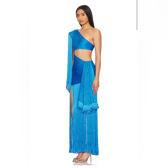 One Shoulder Maxi Dress in Cobalt
PatBO - Picture 2 of 9